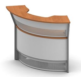 Стойка угловая высокая с вырезом Берлин Орех Вармия РУ.В90 - Фото предпросмотра