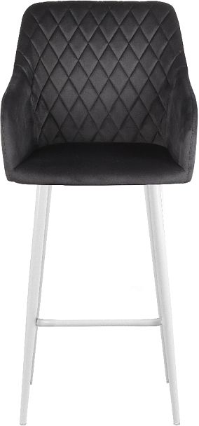 Комплект барных поворотных кресел Барли К, черный H75/белый, 2 шт. - Вид 3