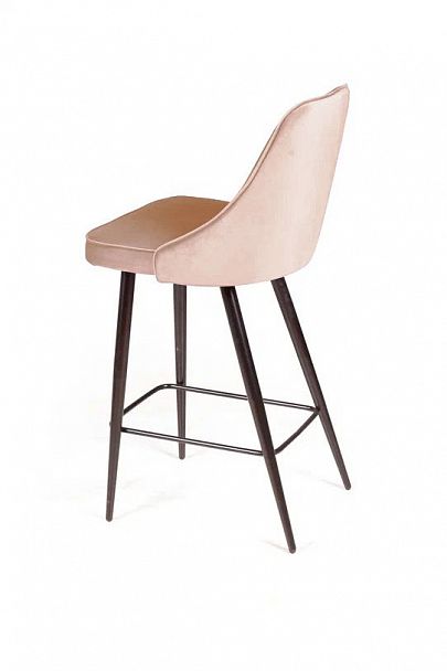 Стул полубарный Oliver, бархат бежевый 5/ чёрный конус - Вид 5