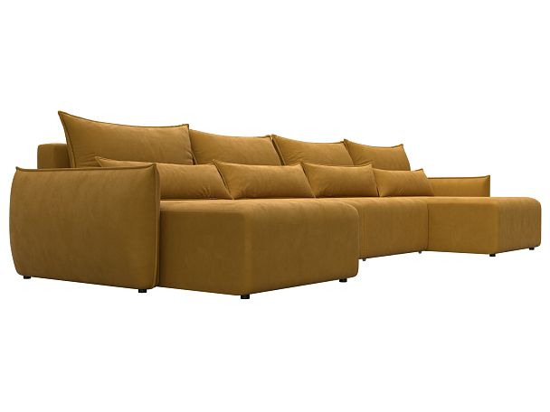 Диван П-образный Лига-051 НПБ Лонг Велюр желтый - Вид 3