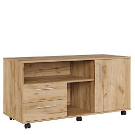 Приставка подкатная Zion Light 122x50x61 дуб крафт золотой - Фото предпросмотра