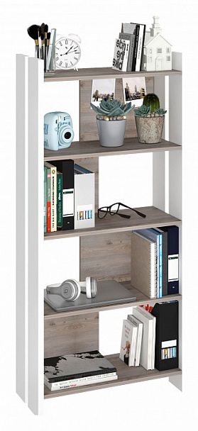 Стеллаж Домино Лайт СТЛ-ОВ Белый/Нельсон - Вид 2