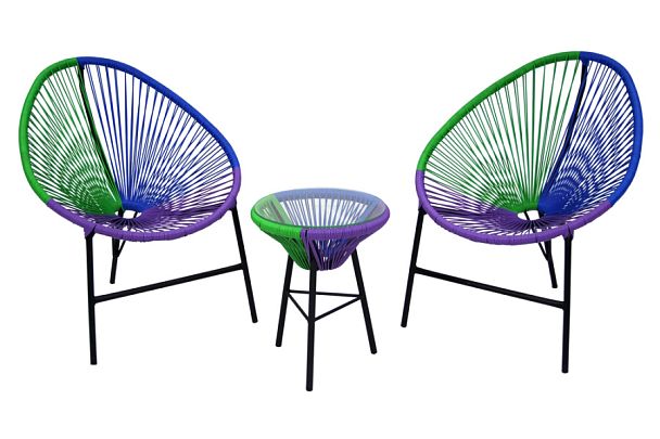 Комплект садовый Акапулько, цвет: синий, фиолетовый, зеленый - Вид 1