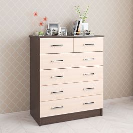 Комод Катрин 5 (820*990*425) венге/дуб молочный - Фото предпросмотра