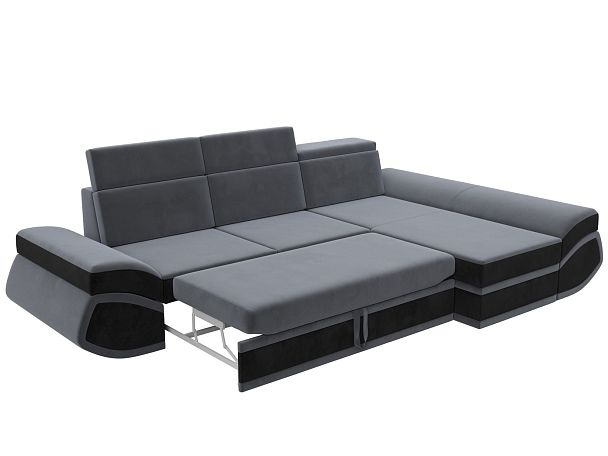 Диван угловой Лига-032 правый угол Велюр серый - Вид 7