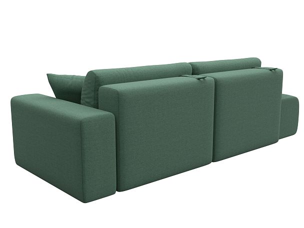 Диван прямой Лига-036 НПБ Модерн подлокотник справа Рогожка зеленый - Вид 6