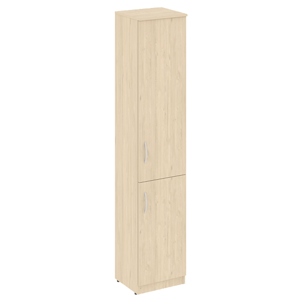 Nova S Шкаф высокий узкий (1 низкая дверь ЛДСП, 1 средняя дверь ЛДСП) В.СУ-1.3 (R) Бук артизан 388*360*1915 - Вид 1