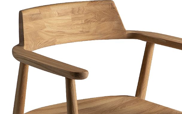 Кресло деревянное из массива дуба Сэн Дуб натуральный - Вид 10