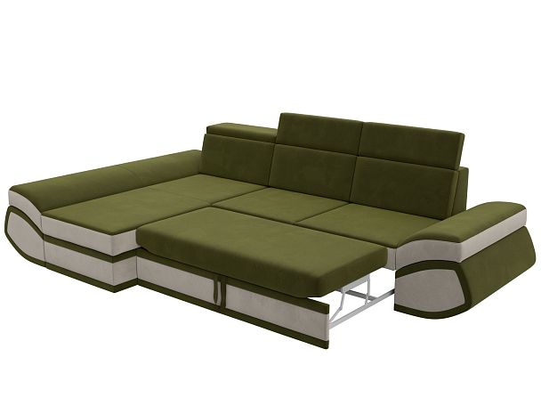 Диван угловой Лига-032 левый угол Микровельвет зеленый - Вид 7