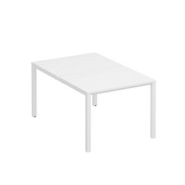 Рабочая станция на металлокаркасе КФ (2х100) Комфорт КФ К.Б1 1143 БП белый премиум / белый - Фото предпросмотра