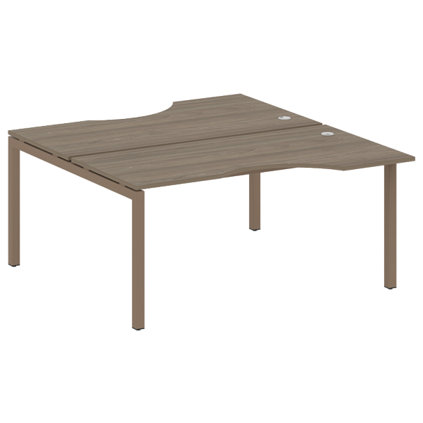 Metal System Quattro Р. ст. криволинейная на П-образном м/к 50БП.РАС-СА-2.1 Вяз/Мокко металл 1600*1835*750 - Вид 1