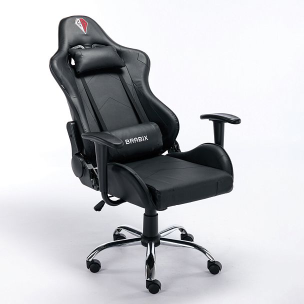 Кресло компьютерное BRABIX "Hunter GM-130", две подушки, экокожа, черное, 532798 - Вид 9