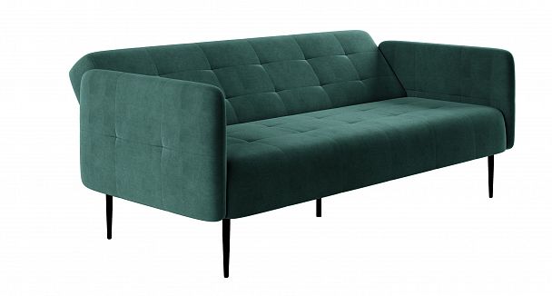 Monaco диван-кровать прямой с подлокотниками, трехместный, бархат 87 - Вид 3