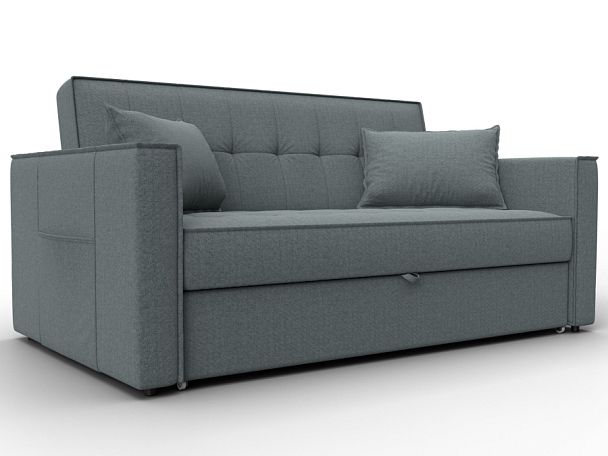 Диван прямой Лига-104 (140) Рогожка серый - Вид 1