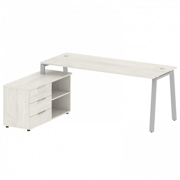 Рабочая станция "Metal System" БА.РС-СТС-2.5 дуб наварра/серый - Вид 2