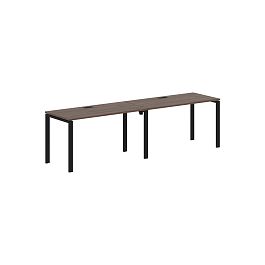 Стол 2-х местный EUWST 2767 Дуб Денвер тёмный/Черный 2726х670х750 EDIS - Фото предпросмотра