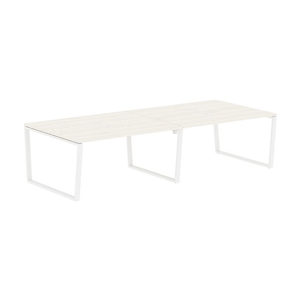 Стол 4-х местный EVWST 3113 Ясень Траун/Белый 3126х1346х750 EDIS - Вид 1