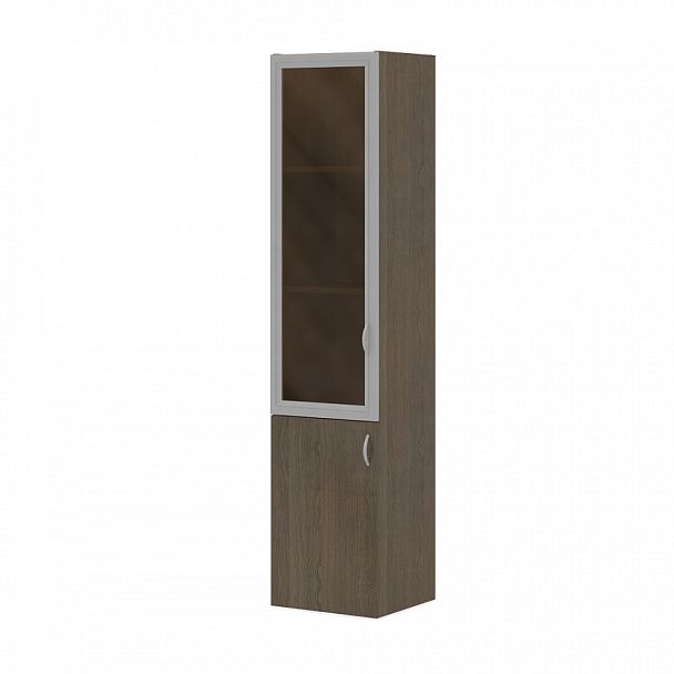 Шкаф комбинированный (необходим топ) "Лидер"  ПК-ЛДР-ШК205Х45С/35-В1-299 дуб шамони - Вид 1