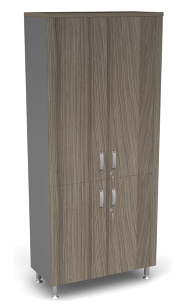 Шкаф широкий закрытый комби ДВП Берлин Дрифтвуд/Серый ШЗК51-90 з/с ДВП - Вид 1