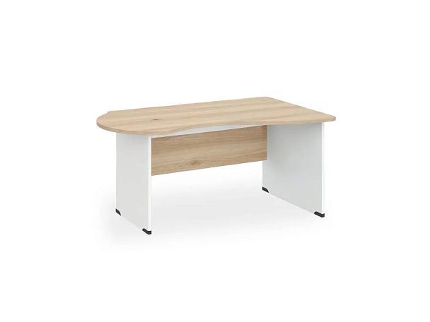 БЕРЛИН / BERLIN Стол асимметричный правый 1800х1200х740 Акация/Белый - Вид 1