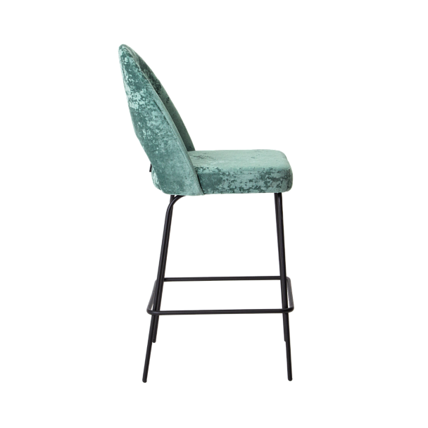 Стул барный Маллин, велюр Palermo mentol 09, ножки металл - Вид 4