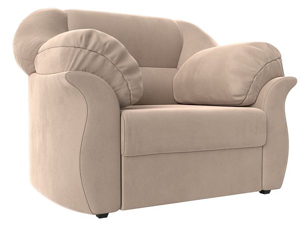 Кресло Карнелла (полностью велюр бежевый) - Вид 1