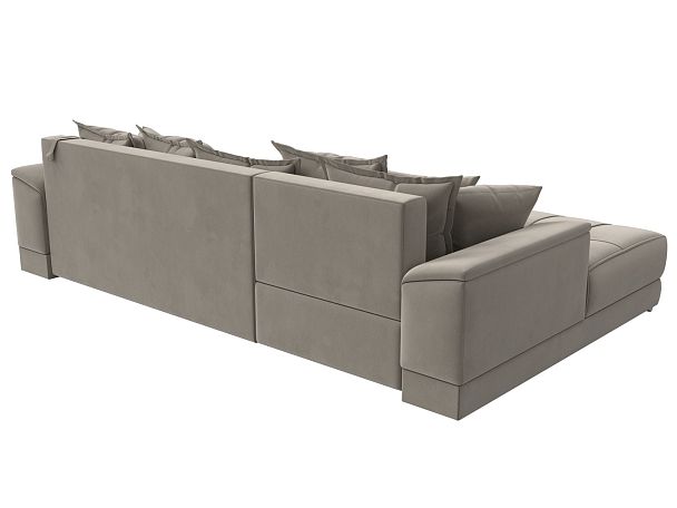 Угловой диван НордСтар левый угол Микровельвет бежевый - Вид 5