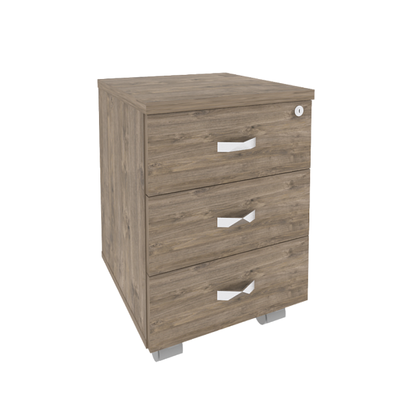 Onix Тумба мобильная O.TM-3 Тиквуд темный 432*460*611 - Вид 1