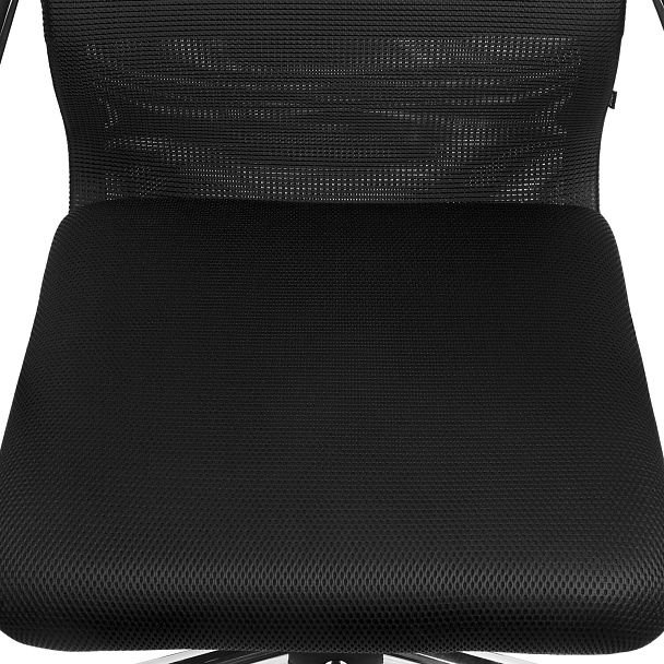 Кресло BRABIX PREMIUM "Ultimate EX-801" хром, плотная двойная сетка Х2, черное, 532917 - Вид 16