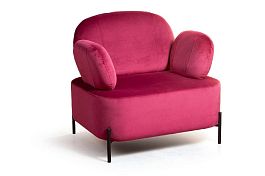 Кресло Dandy, бархат красный 16 - Фото предпросмотра