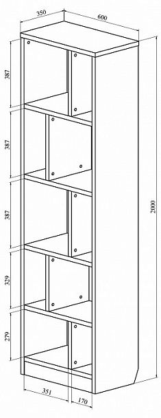 Стеллаж Виктория ВИ-06 - Вид 3