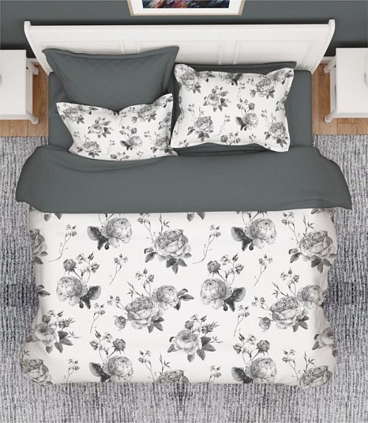 Постельное белье двуспальное Цветы - Вид 1