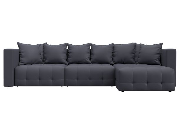 Диван угловой Лига-052 НПБ Лонг угол универсальный Экокожа серый - Вид 2