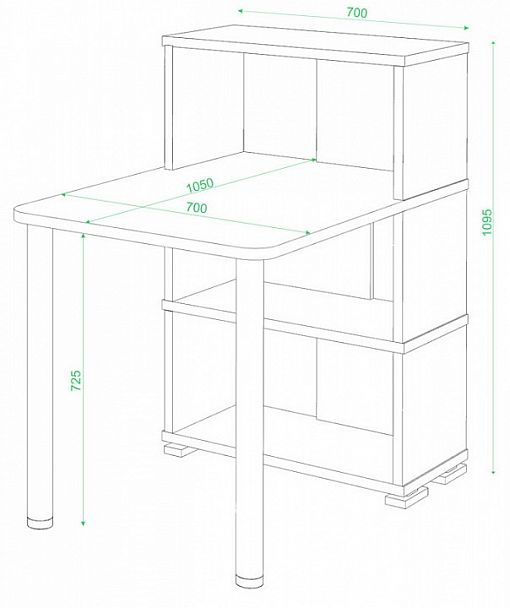 Стол компьютерный Домино СБ-10М/3 Шамони - Вид 2