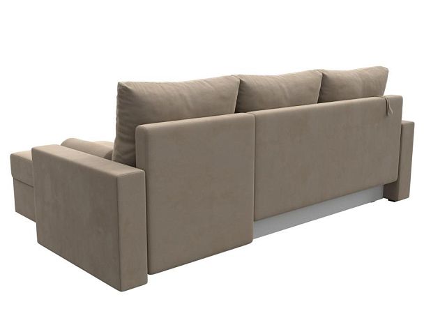 Диван угловой Верона Лайт угол правый (полностью велюр бежевый) - Вид 6