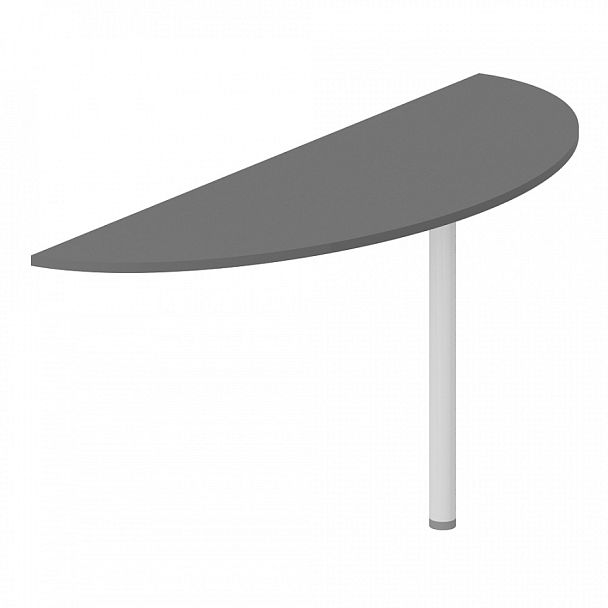 Брифинг приставка, столешница 18 мм "Столы для персонала"  ПК-ЛОГ-ПР162Х50-В1-297 антрацит - Вид 1