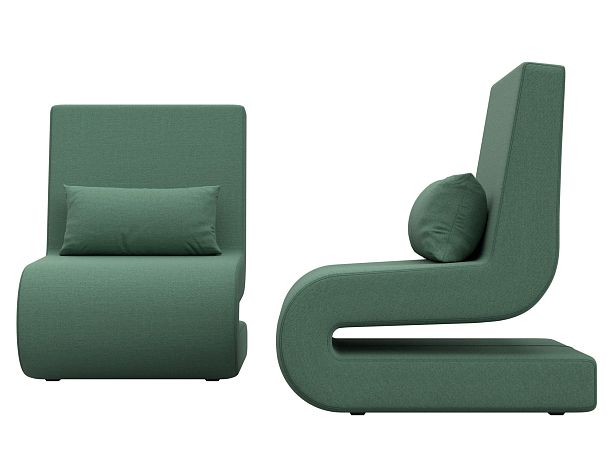 Кресло Волна (2 шт.) Рогожка зеленый - Вид 2