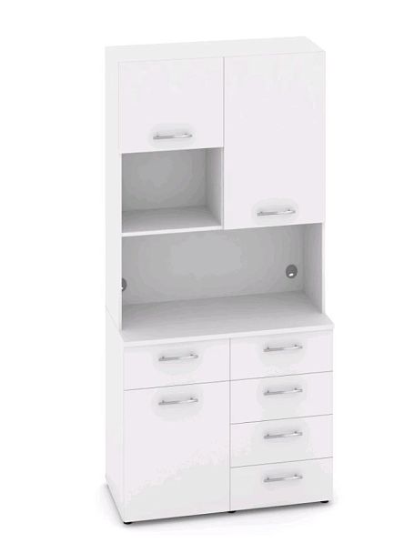 FIT Вариант № 10 MN-010 1200*600/420*2175/2178  Белый Бриллиант Кухни  Белый Бриллиант - Вид 1