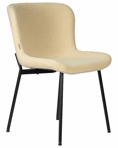 Стул обеденный DOBRIN MILO (черные ножки, кремовый букле (UF992-02)) - Вид 2
