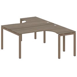 Metal System Quattro Р. ст. криволинейная на П-образном м/к 50БП.РАС-СА-2.4 Вяз/Мокко металл 1600*2435*750 - Фото предпросмотра