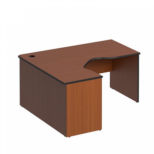 Стол письменный эргономичный левый "Дин-Р" ДР 140 французский орех - Вид 1