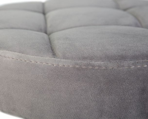 Табурет барный DOBRIN BRUNO BLACK (серый велюр (MJ9-75)) - Вид 6