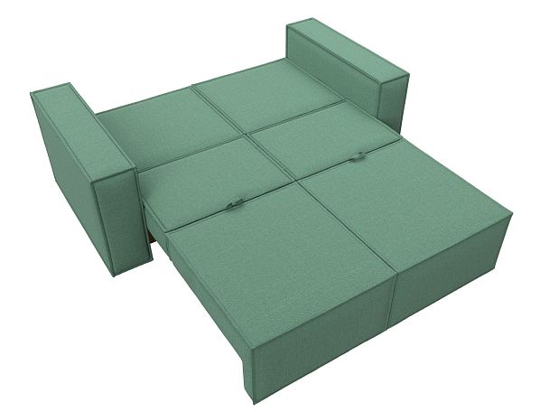 Диван прямой Куба мини Рогожка зеленый - Вид 10