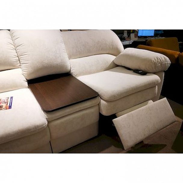 Угловой диван "Эксклюзив 7" с баром и оттоманкой - Вид 4