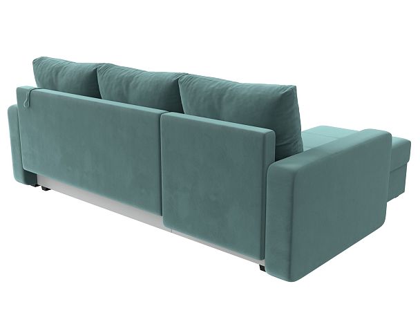 Диван угловой Ливерпуль Лайт левый угол Велюр бирюзовый - Вид 6