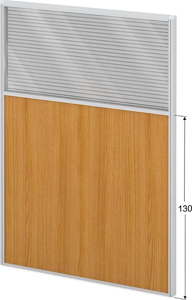 Модуль комбинированный "Мобильные офисные перегородки «Логика»"  ПК-ЛГ-МДК200х140/130Ж/Д-В1-303 ольха - Вид 1
