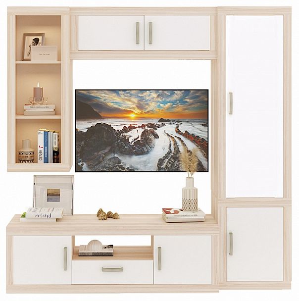 Стенка для гостиной Toivo ТОЙ-ГСТ 11 Карамель/Белый - Вид 1