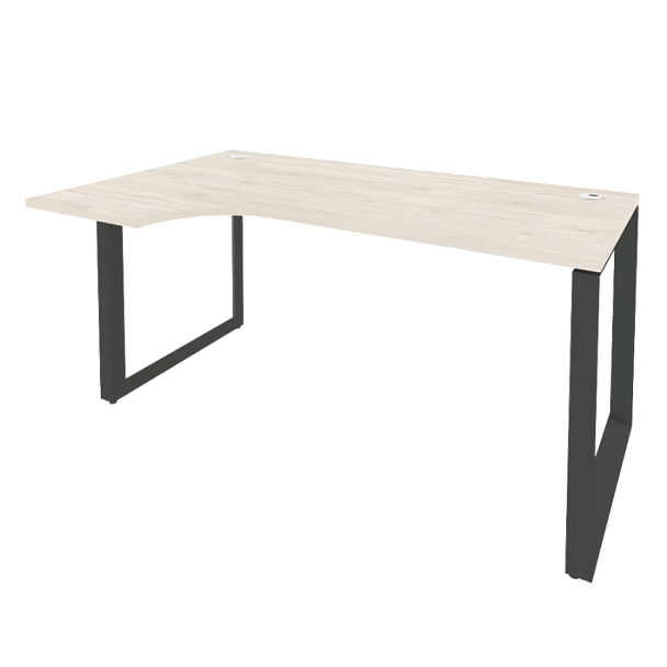 Onix Стол эргономичный левый на О-образном м/к O.MO-SA-1 (L) Денвер светлый/Антрацит металл 1580*980*750 (720/460) - Вид 1