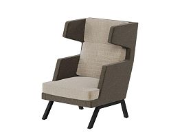 Aldo Кресло высокое ALD-01 Сан 03/Сан 06/Металл Черный 790*960*1180 - Фото предпросмотра