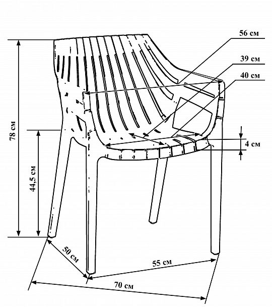 Стул обеденный LMZL-PP707 (цвет белый) - Вид 8